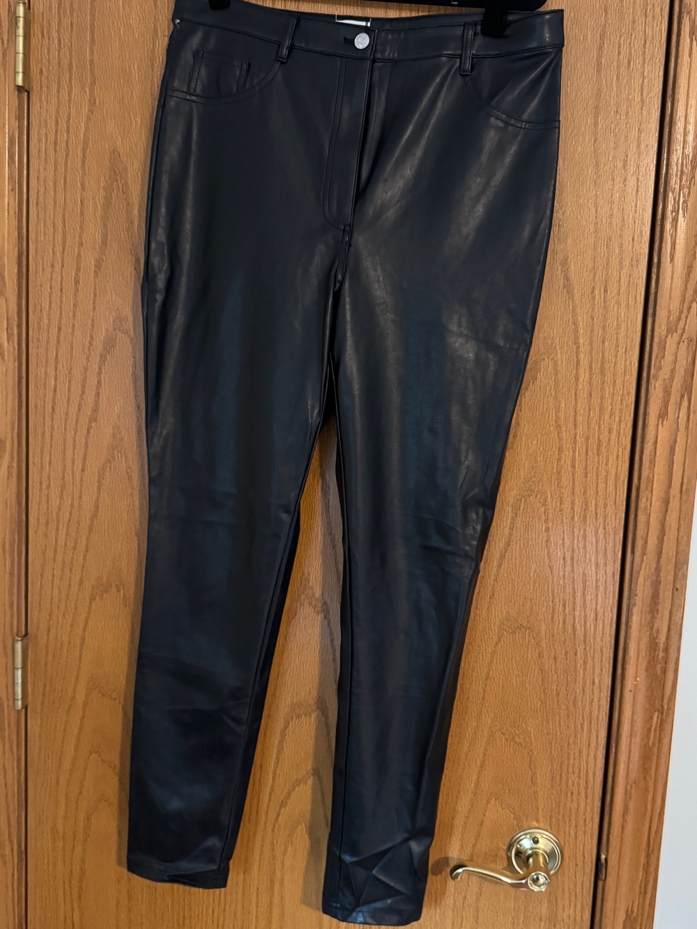 Wilfred Black Faux Leather Skinny Jeans